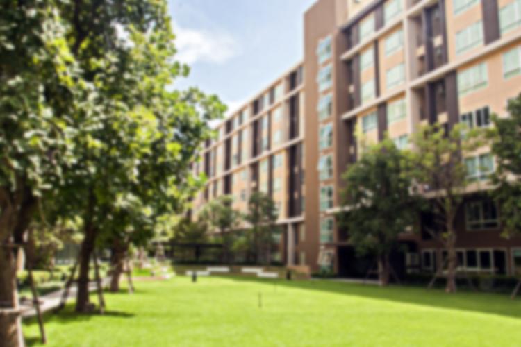 緑園と建物外観