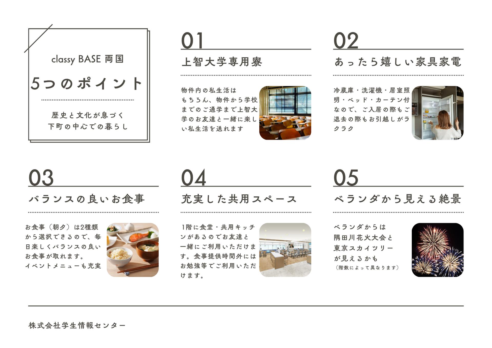 classy BASE 両国　オススメポイント